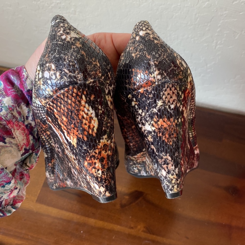 Bcbg Python Print Slip On Thin Wedge - image 3